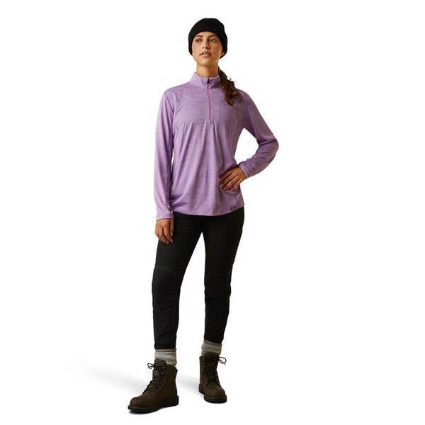 Ariat 10043434 Women's Rebar Evolution Half Zip Top-Purple