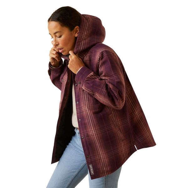 Ariat 10046048 Women's Rebar Flannel Shirt Jacket - Purple Plaid