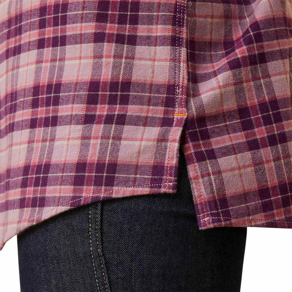 Ariat 10046782 Women's Rebar Flannel DuraStretch Work - Purple Plaid