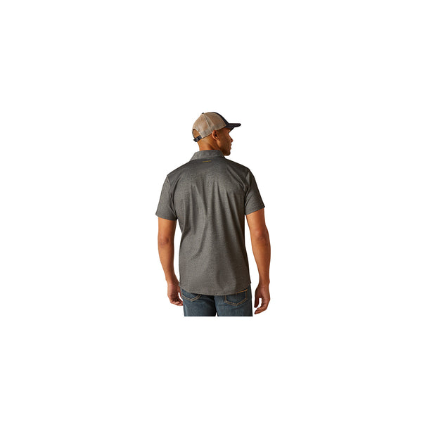 Ariat 10048617 Men's Rebar Foreman Short Sleeve Polo-Charcoal Heather