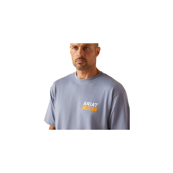 Ariat 10048749 Men's Rebar Cotton Strong Roughneck Short Sleeve T-Shirt-Infinity Heather