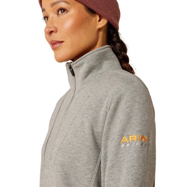 Ariat 10052083 Women's Rebar Traverse Funnel Neck Sweatshirt - Heather Grey