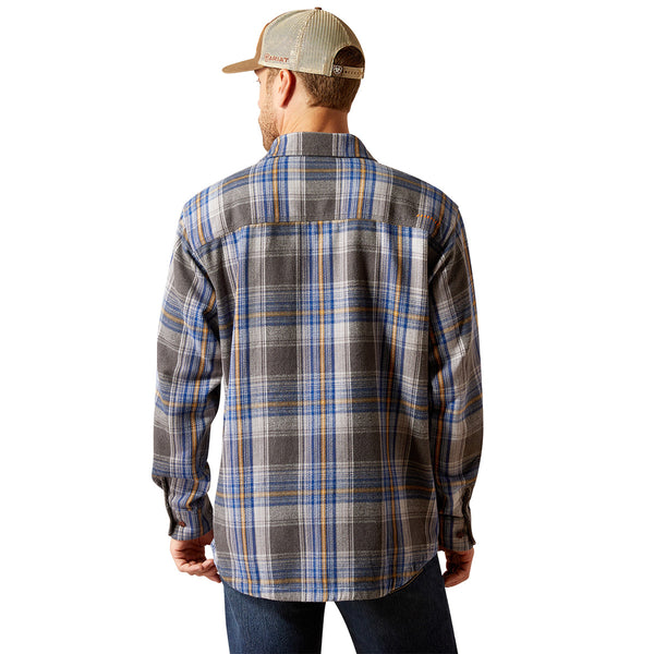 Ariat 10052118 Men's Rebar Heavy Flannel Work Shirt - Charcoal Heather