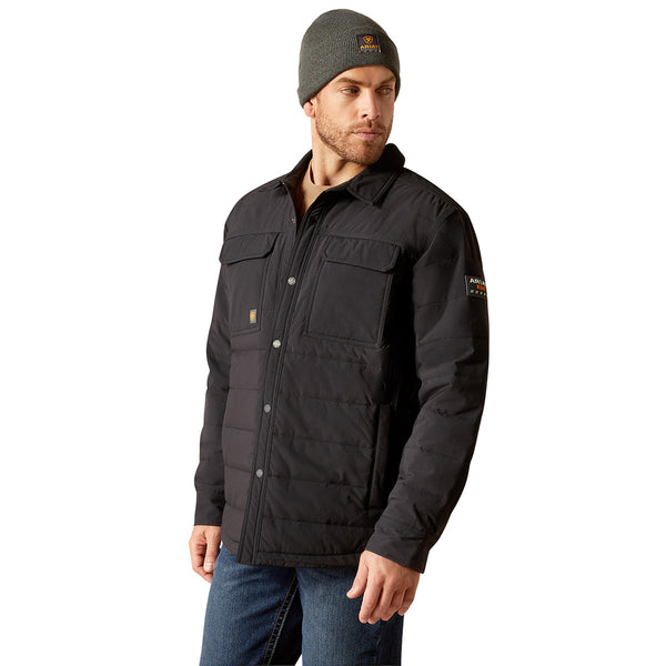 Ariat 10052120 Men's Rebar Cordura Ripstop Insulated Shirt Jacket - Black