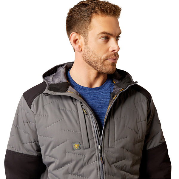 Ariat 10052121 Men's Rebar Winter Cloud 9 Water Resistant Insulated Jacket - Rebar Grey