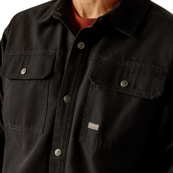 Ariat 10052122 Men's Rebar Canvas Shirt Jacket - Black