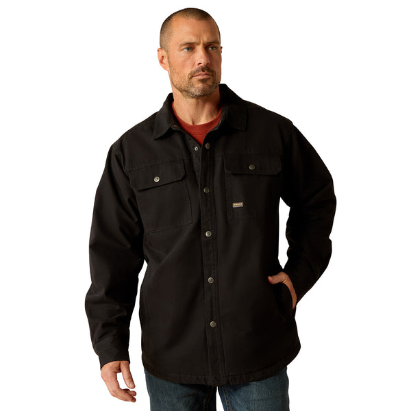 Ariat 10052122 Men's Rebar Canvas Shirt Jacket - Black