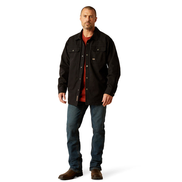 Ariat 10052122 Men's Rebar Canvas Shirt Jacket - Black