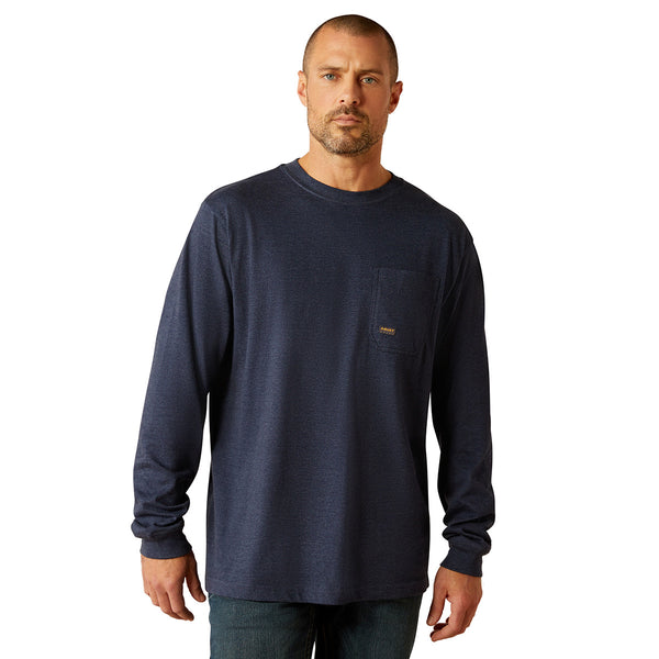 Ariat 10052662 Men's Rebar Cotton Strong Chainsaw T-Shirt - Navy Heather