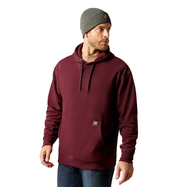 Ariat 10052673 Men's Rebar Workman Chainsaw Hoodie - Malbec