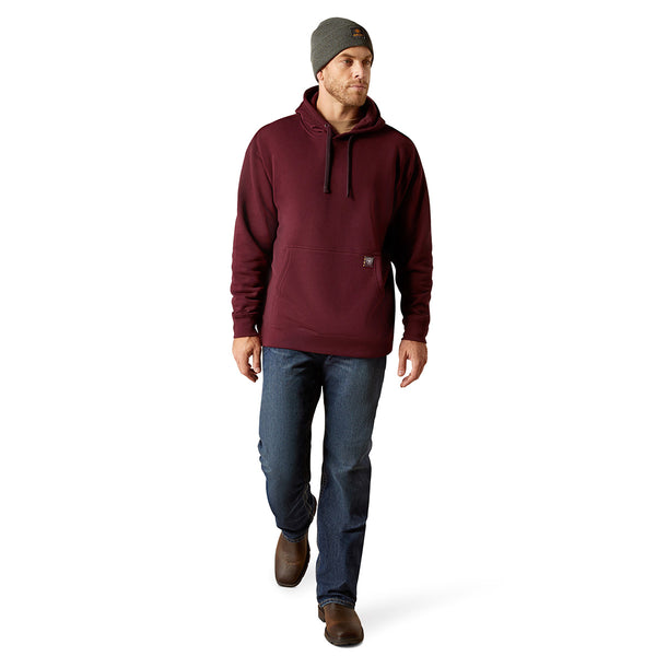 Ariat 10052673 Men's Rebar Workman Chainsaw Hoodie - Malbec