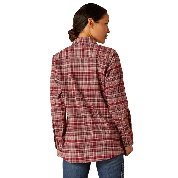 Ariat 10052839 Women's Rebar Flannel DuraStretch Work Shirt - Catawba Grape