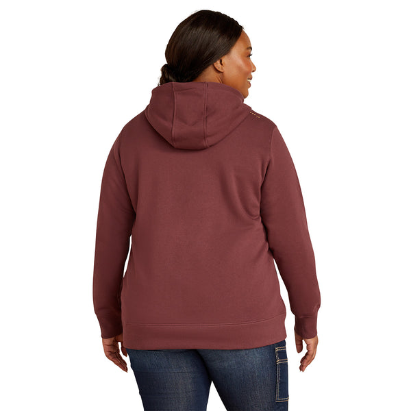 Ariat 10052845 Women's RebarSkill Set Half Zip Hoodie - Catawba Grape