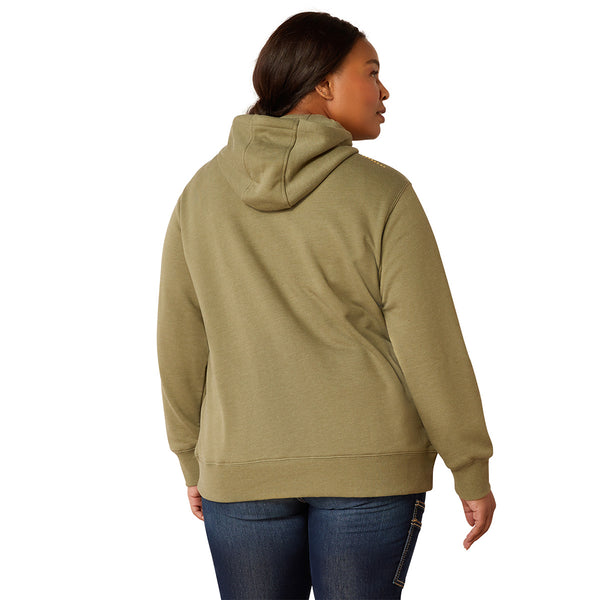 Ariat 10052846 Women's Rebar Skill Set Half Zip Hoodie - Deep Lichen