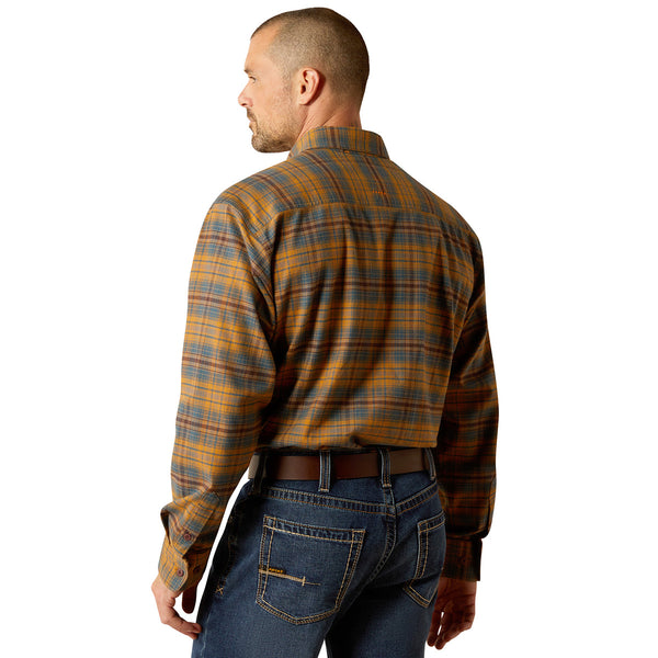 Ariat 10052851 Men's Rebar Flannel DuraStretch Work Shirt - Golden Brown