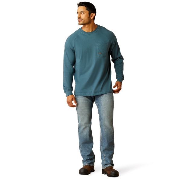 Ariat 10052859 Men's Rebar Cotton Strong T-Shirt - Stargazer/Smoke Blue