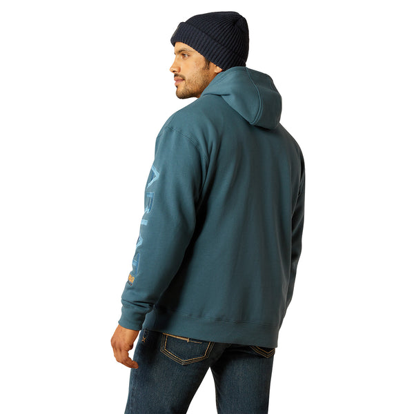 Ariat 10052866 Men's Rebar Graphic Hoodie - Stargazer/Larkspur