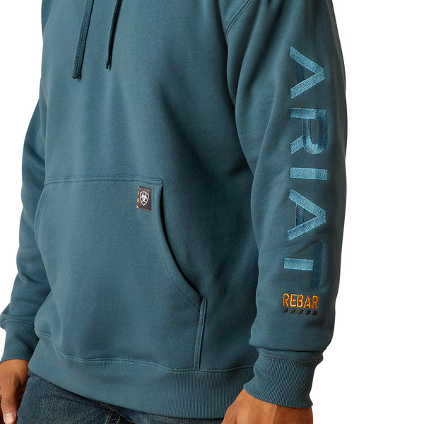 Ariat 10052866 Men's Rebar Graphic Hoodie - Stargazer/Larkspur