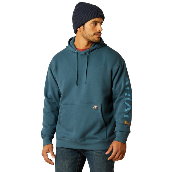 Ariat 10052866 Men's Rebar Graphic Hoodie - Stargazer/Larkspur