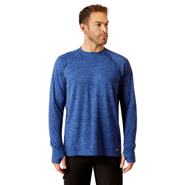 Ariat 10053047 Men's Rebar Gridwork Crewneck T-Shirt - Glacier Blue