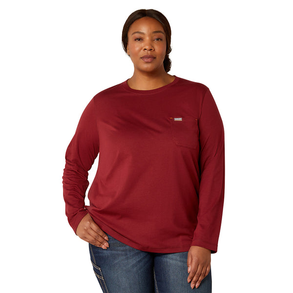 Ariat 10053056 Women's Rebar Workman Tree Saw T-Shirt - Cabernet