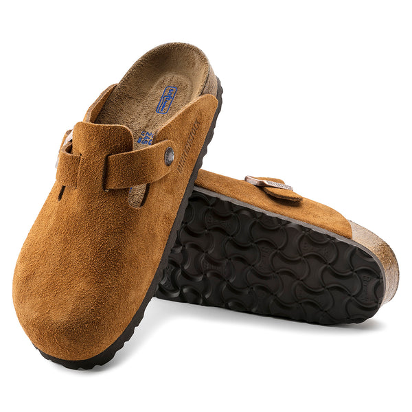 Birkenstock 1009543 Boston Soft Footbed Mink Suede-Narrow