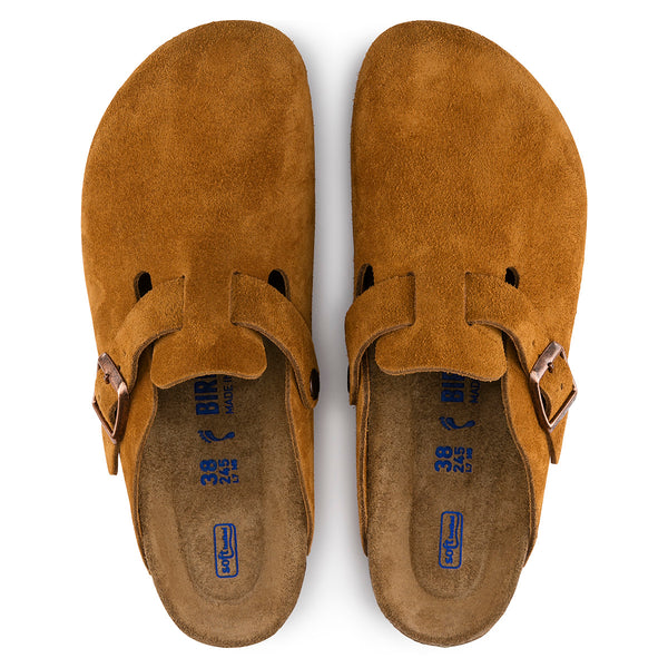 Birkenstock 1009543 Boston Soft Footbed Mink Suede-Narrow