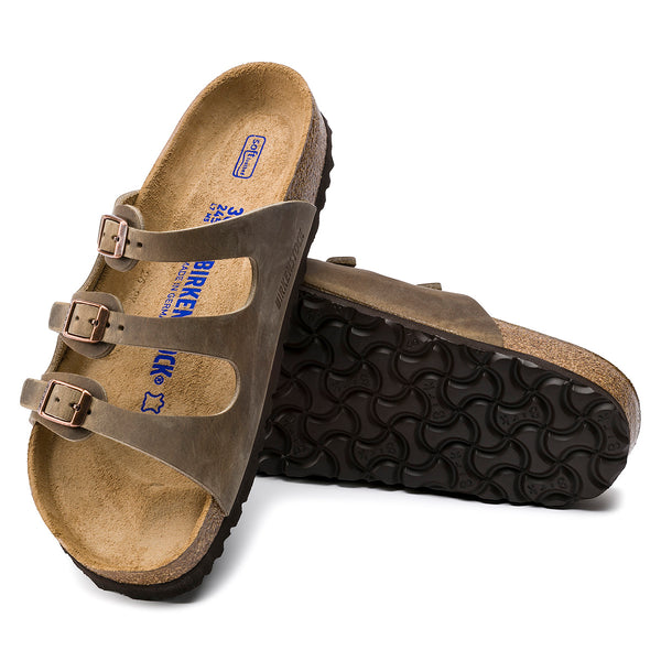 Birkenstock 1011432 Florida Soft Footbed Tobacco Oiled Leather