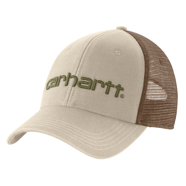 Carhartt 101195 Men's Canvas Mesh-Back Logo Graphic Cap