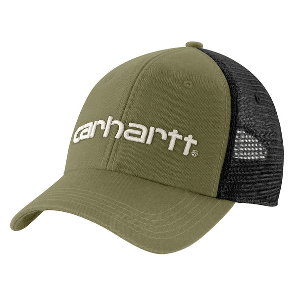 Carhartt 101195 Men's Canvas Mesh-Back Logo Graphic Cap