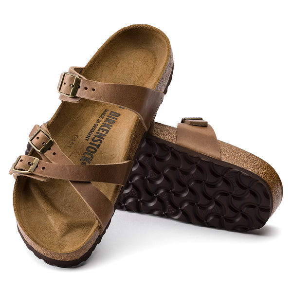 Birkenstock 1015931 Women's Franca Tobacco Oiled Leather-Narrow