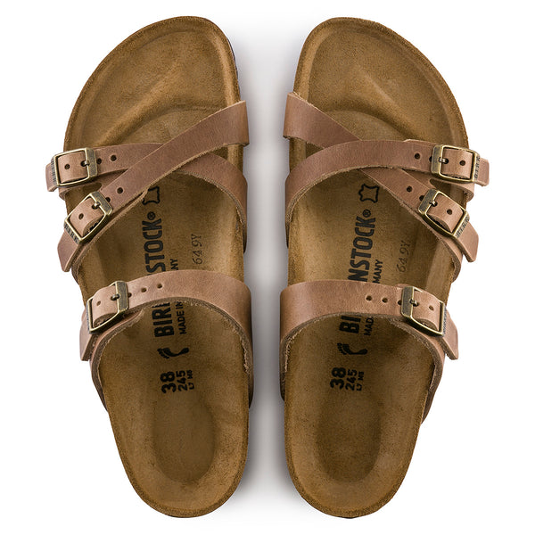 Birkenstock 1015931 Women's Franca Tobacco Oiled Leather-Narrow