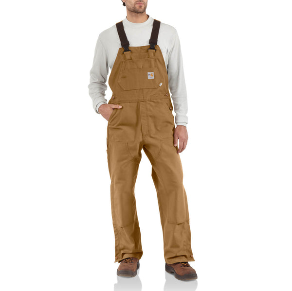 Carhartt 101627-211 Men's Flame Resistant Duck Bib Overall - Carhartt Brown