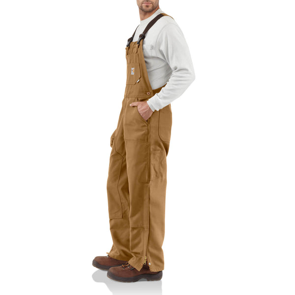 Carhartt 101627-211 Men's Flame Resistant Duck Bib Overall - Carhartt Brown