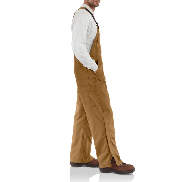 Carhartt 101627-211 Men's Flame Resistant Duck Bib Overall - Carhartt Brown