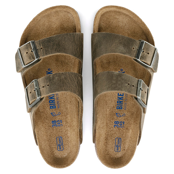 Birkenstock 1019313 Arizona Soft Footbed - Faded Khaki Oiled Leather