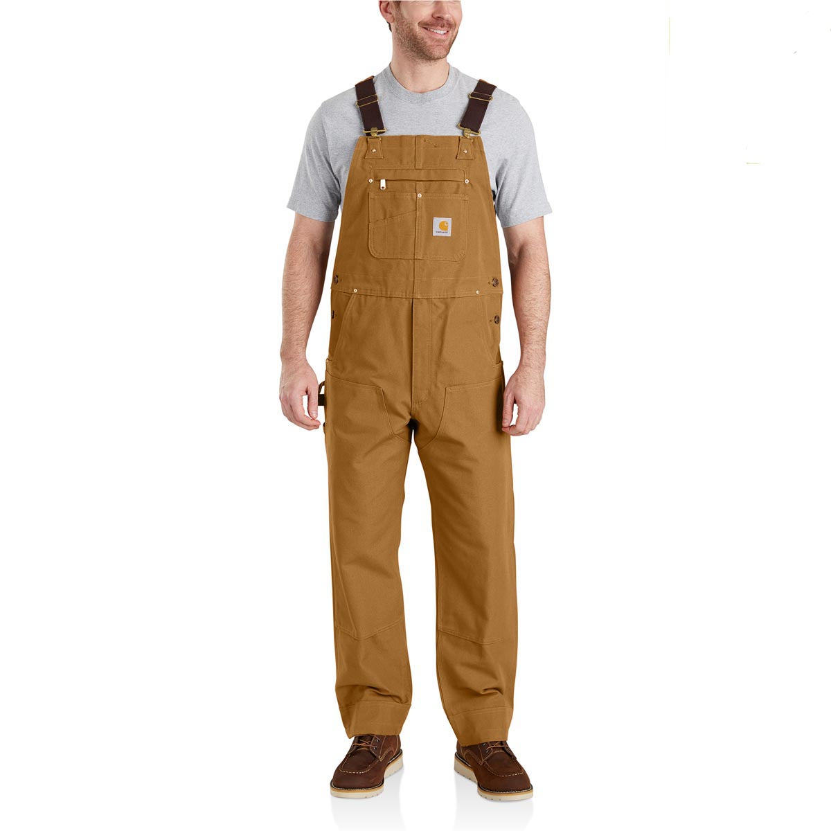 Carhartt-Men's Relaxed Fit Duck Bib Overall - Carhartt Brown