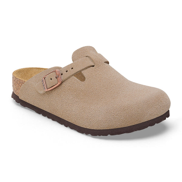 Birkenstock 1027875 Kids' Boston Taupe Suede - Narrow