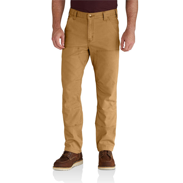 Carhartt 102802-918 Men's Rugged Flex Relaxed Fit Canvas Double Front Utility Work Pant - Hickory