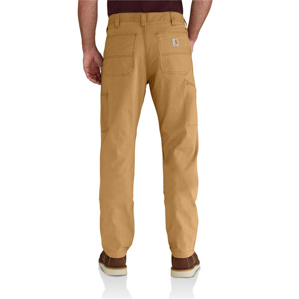 Carhartt 102802-918 Men's Rugged Flex Relaxed Fit Canvas Double Front Utility Work Pant - Hickory