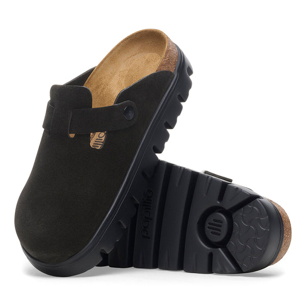 Birkenstock 1028317 Boston Chunky Black Suede-Narrow