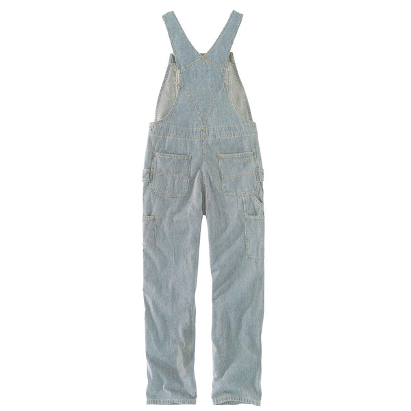 Carhartt 103042 Women's Rugged Flex Relaxed Fit Denim Railroad Stripe Bib Overall