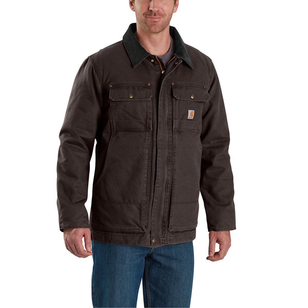 Carhartt 103283-C Men's Full Swing Relaxed Fit Washed Duck Insulated Traditional Coat - Discontinued Pricing