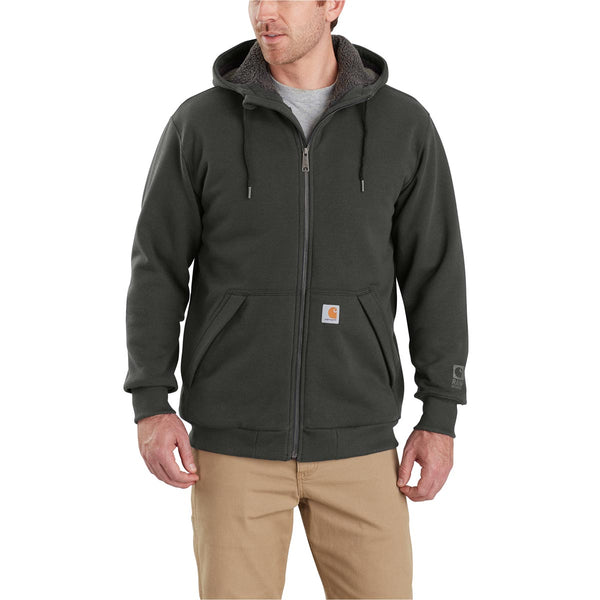 Carhartt 103308 Men's Rain Defender Relaxed Fit Midweight Sherpa Lined FZ Sweatshirt