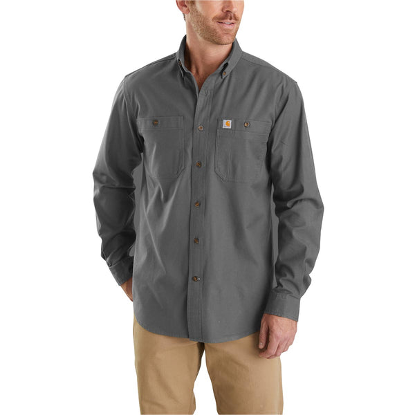 Carhartt 103554 Men's Rugged Flex Relaxed Fit Midweight Canvas LS Shirt