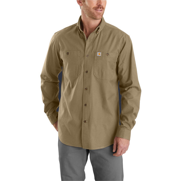 Carhartt 103554 Men's Rugged Flex Relaxed Fit Midweight Canvas LS Shirt