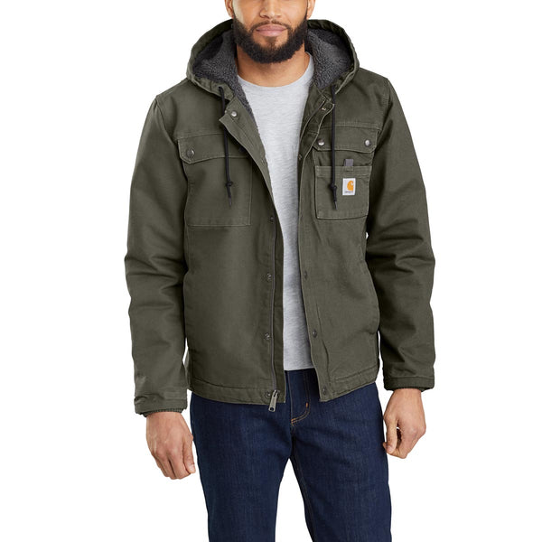 Carhartt 103826 Men's Relaxed Fit Washed Duck Sherpa Lined Utility Jacket