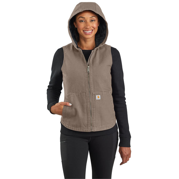 Carhartt 104026 Women's Washed Duck Insulated Hooded Vest