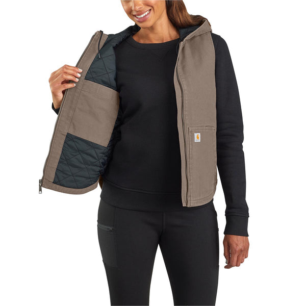 Carhartt 104026 Women's Washed Duck Insulated Hooded Vest