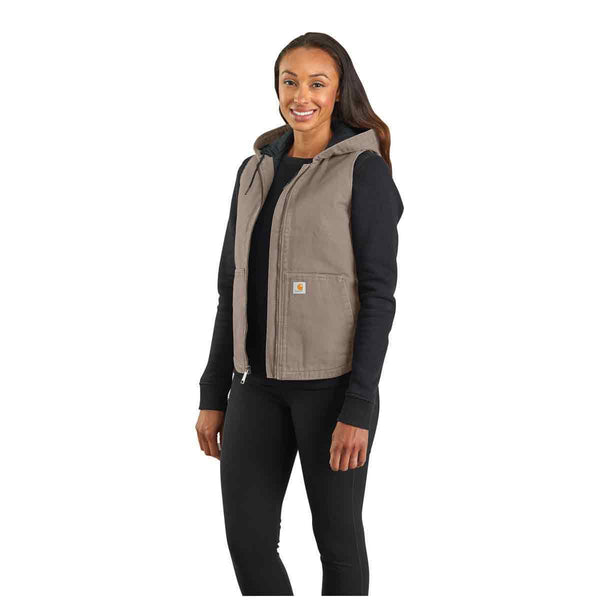 Carhartt 104026 Women's Washed Duck Insulated Hooded Vest